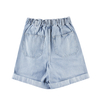 Stockpapa Brand Outlets ZARINA ,Elastic Waist Ladies High Quality Button High Waist Loose Straight Hot Denim Shorts