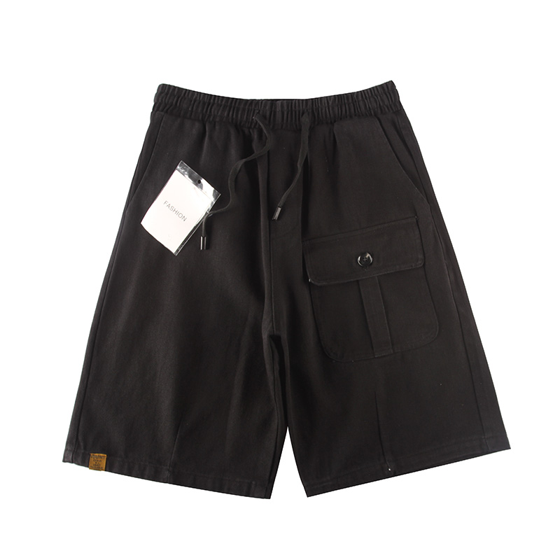 Stockpapa Overruns Men\'s Summer Fashion 100% Cotton Outdoor Heavy Weight Multiple Pockets Elastic Waist Chino Shorts