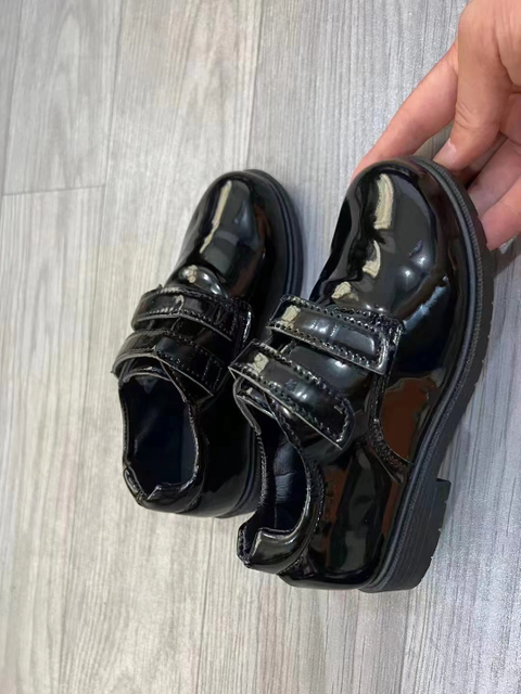 Stockpapa Fashion Kid Black Leather Shoes Apparel Stock