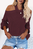 Stockpapa 8 color cut shouder ladies fashion sweaters