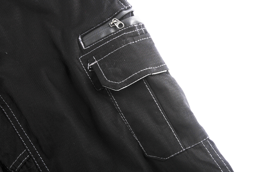 Cheap Stock Boys Fashion Black Cotton Spandex Mesh Lining Casual Multi-pocket Pants, SP30459-AF (4)