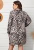 Stockpapa Plus size Turtleneck Leopard Dress