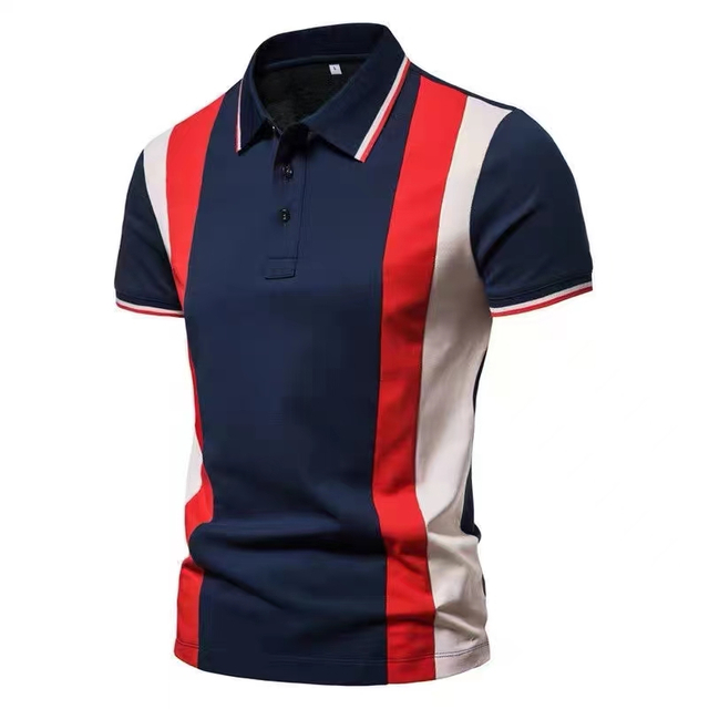 Stockpapa Stock Clearance Sale in China Men's Color-blocked Polo Shirts