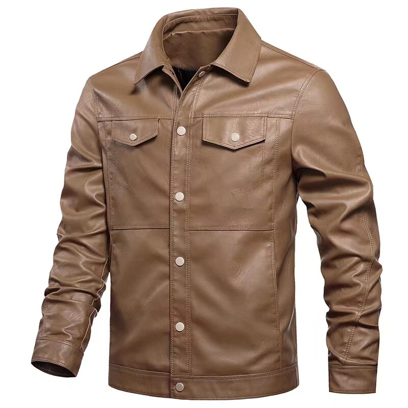 Stockpapa Men's PU Jacket Apparel Stock