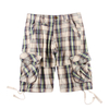 Stockpapa Men\'s Plaid Cotton Cargo Shorts Stock Garments