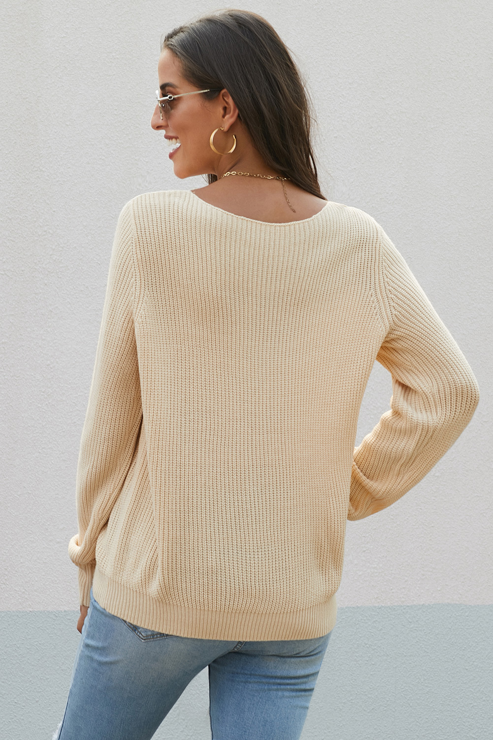 Lace V neck ladies 2 nice color sweaters