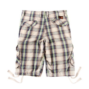 Stockpapa Men's Plaid Cotton Cargo Shorts Stock Garments