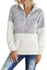 Stockpapa Over Run Women\'s Half Zipper Fleece Plus Size Sweatshirt with Pocket
