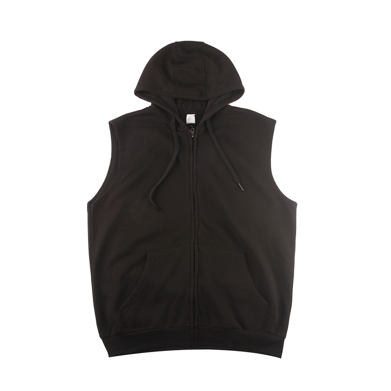 Stockpapa Cotton Zip Up Vest Hoodie Clearance Sales