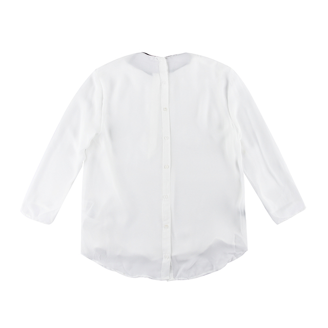 Stockpapa Bershka, Ladies Translucent Breathable Button Cheap White Shirts