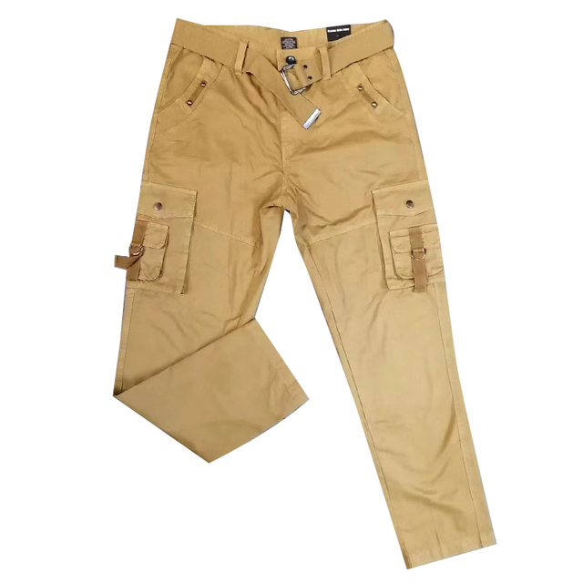 Stockpapa Liquidation Clothes 7 Color Men's Belted Cargo Pants