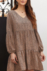 Stockpapa Clearance Sales V-Neck Flowy Loose Tunic Dress