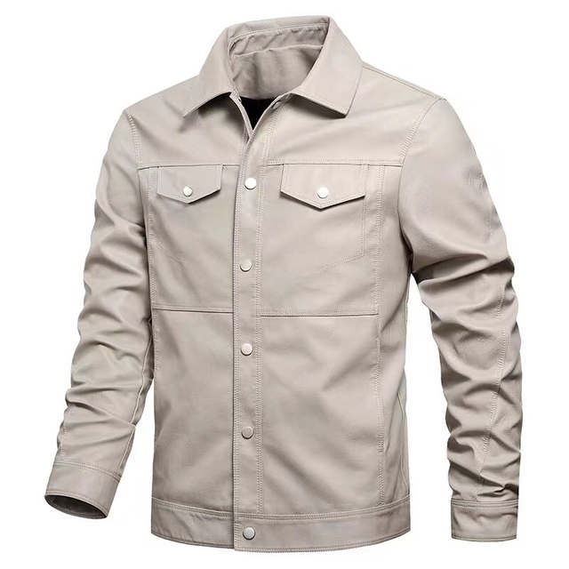 Stockpapa Men's PU Jacket Apparel Stock