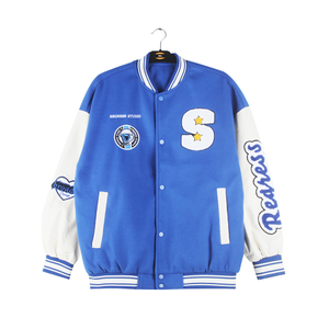 Stcokpapa Factory Wholesale Men's Popular Hot Selling Heavy High Quality Button Chenille Embroidery Baseball Jacket