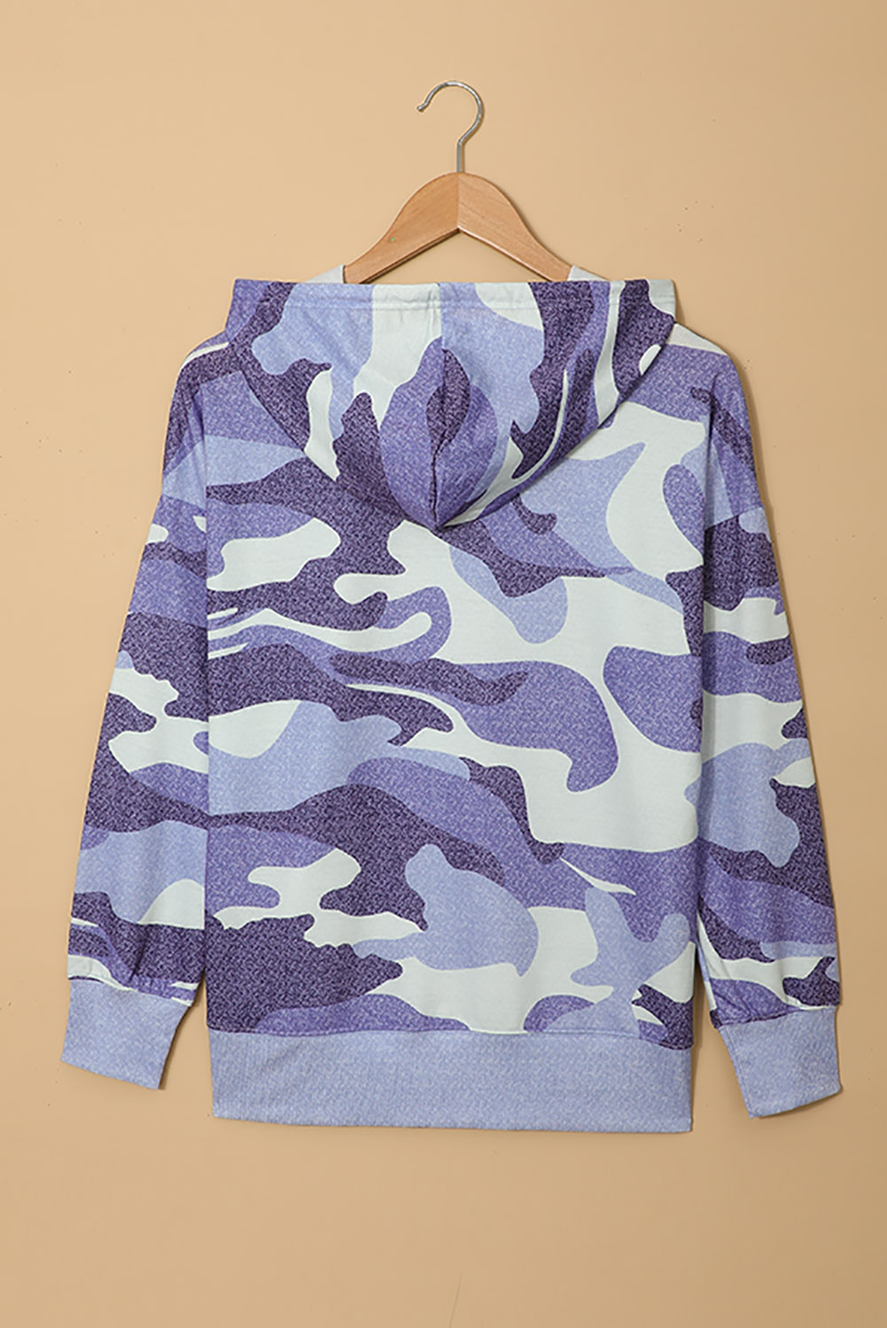 Stockpapa Purple Camo Print Drawstring Hoodie Inventory 