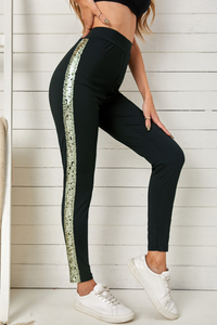 Stockpapa Sequin Skinny Ankle Length High Waist Pants