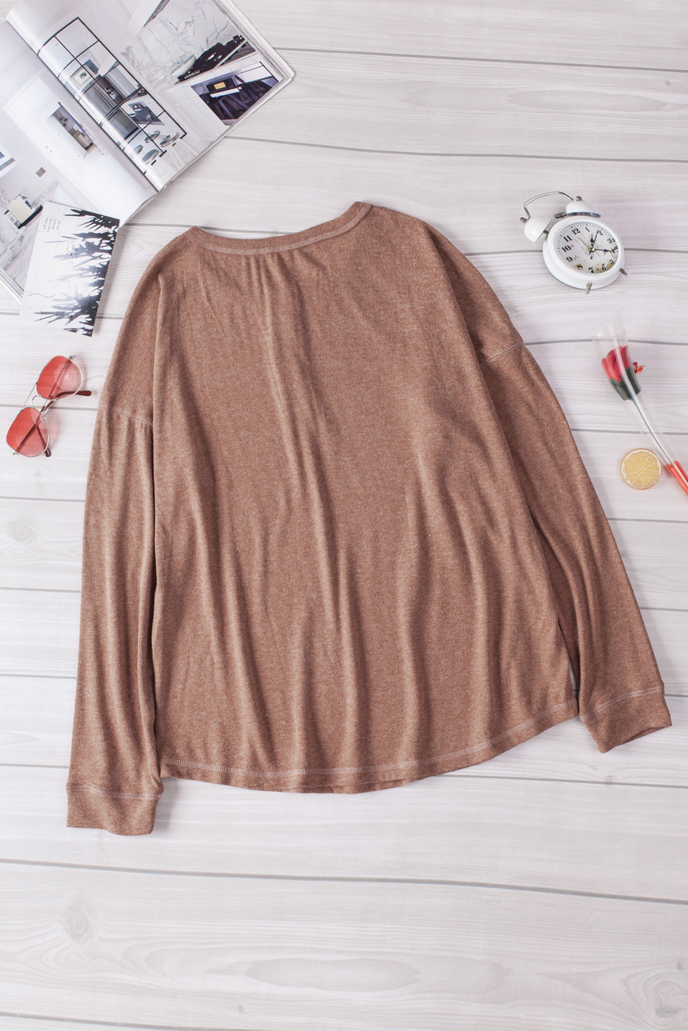 Button Long Sleeve Knit Top (5)