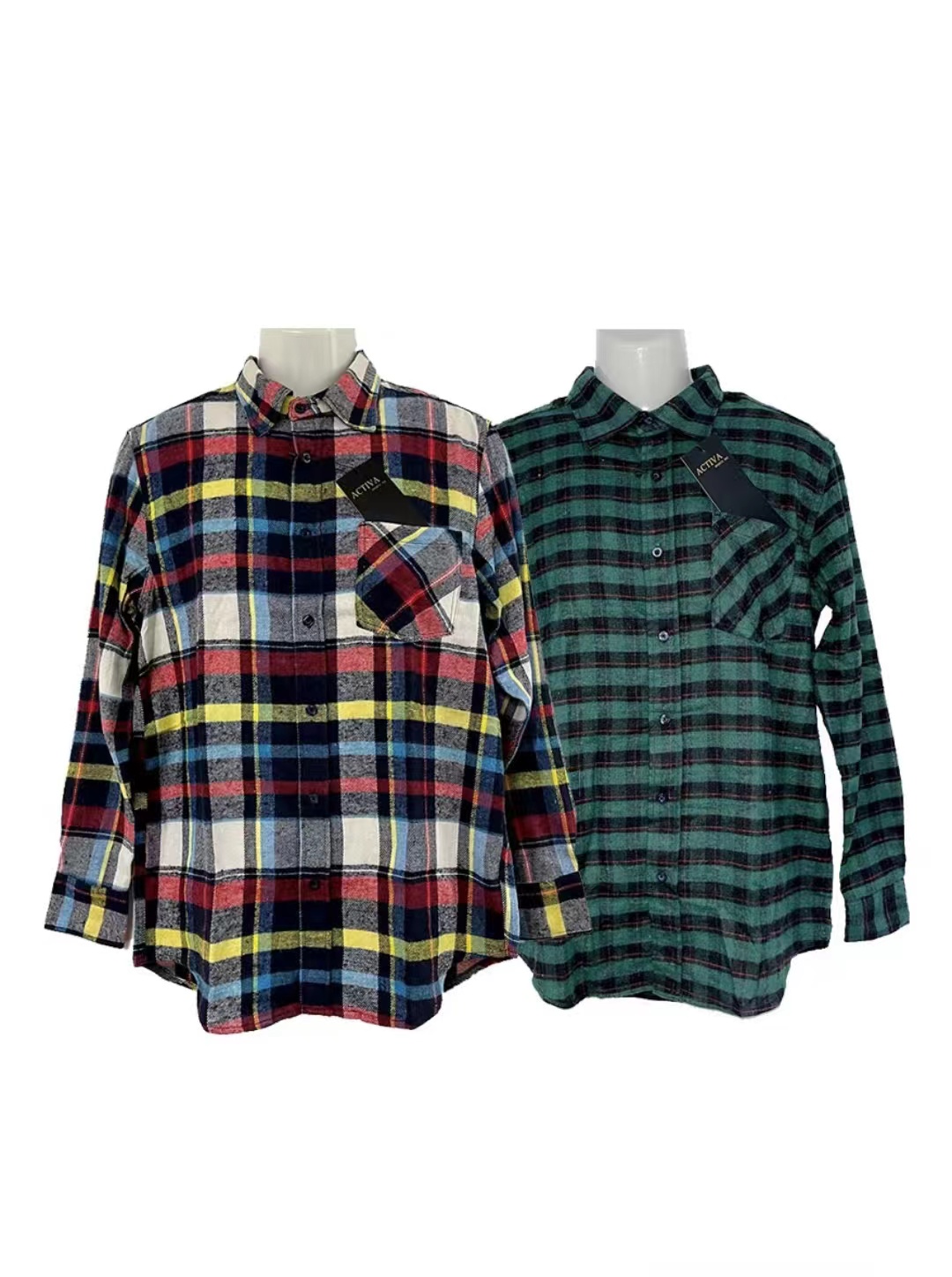 Stockpapa Men's Cotton Plaid Shirts Clearance Sales