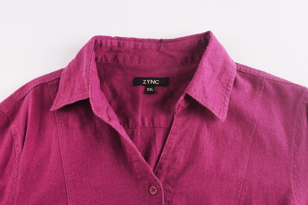 Stockpapa Ladies Overruns Wine Red Anti-wrinkle Solid Shirts