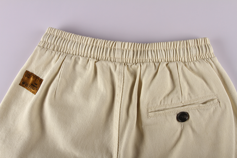 Stockpapa Overruns Mens Summer Fashion 100% Cotton Outdoor Heavy Weight Multiple Pockets Elastic Waist Chino Shorts, SP15261-PP (13)