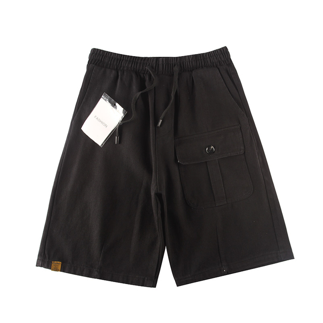 Stockpapa Overruns Men's Summer Fashion 100% Cotton Outdoor Heavy Weight Multiple Pockets Elastic Waist Chino Shorts