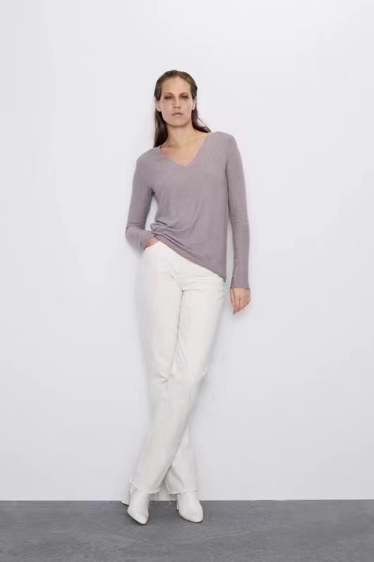 Stockpapa China ZARA V Neck Ladies Sweaters Manufacturers