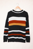 Stockpapa Color Block Open Front Pocket Knit Cardigan