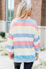 Stockpapa Multicolor Striped Colorblock Long Sleeve Pullover Sweatshirt