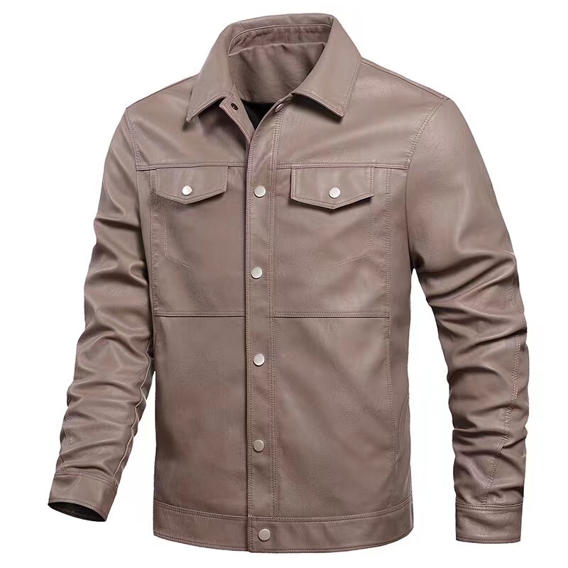 Stockpapa Men's PU Jacket Apparel Stock