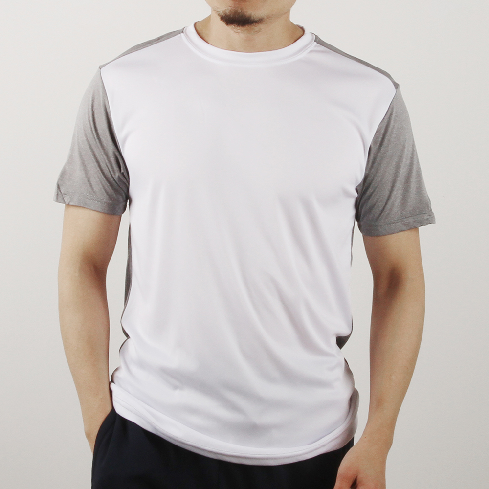 Mens color blocked active Tee, (4)