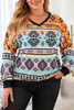 Stockpapa Stock Garments Ladies Print Plus Size Top