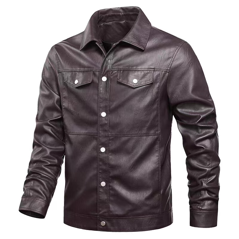 Stockpapa Men's PU Jacket Apparel Stock