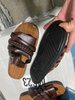 Stockpapa Leather Wooden Sandals