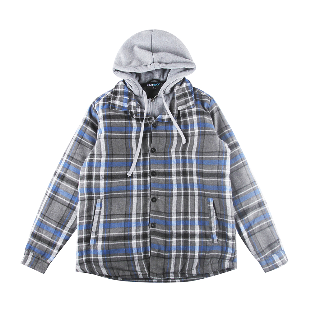 Stockpapa Men's Liquidation Autumn And Winter Zip Up Jackets Whtih Button Plaid Sherpa Coats