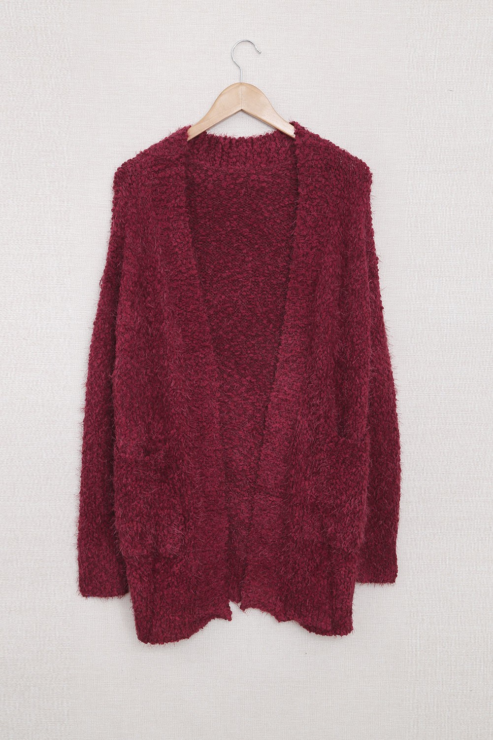 Fuzzy Knit Cardigan with Pockets (6)