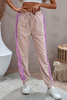 Stockpapa Purple Stripe Sequin Jogger Pants