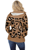 Stpckpapa Long Sleeve Button-up Hooded Leopard Print Cardigan