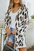 Stockpapa Leopard Print Bell Sleeve Open Front Knitted Cardigan apparel wholesale