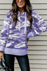 Stockpapa Purple Camo Print Drawstring Hoodie Inventory 