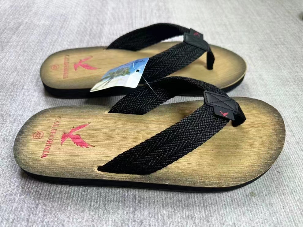 Stockpapa Men's Wooden Flip Flops