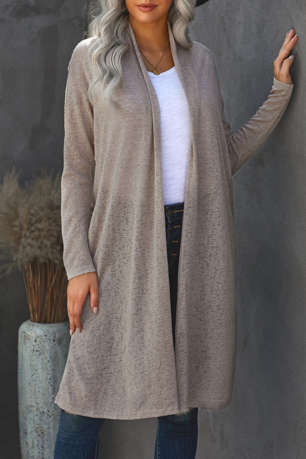 Slouchy Pocketed Knit Longline Cardigan (4)