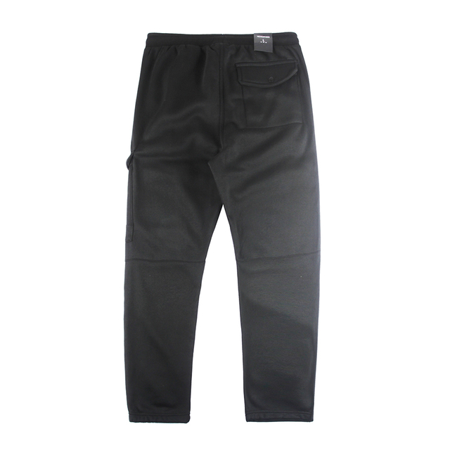 Stockpapa Apparel Stock Winter Casual Men's Leg Pocket Heavy Brush Black Sportswear Outdoor Sweatpants