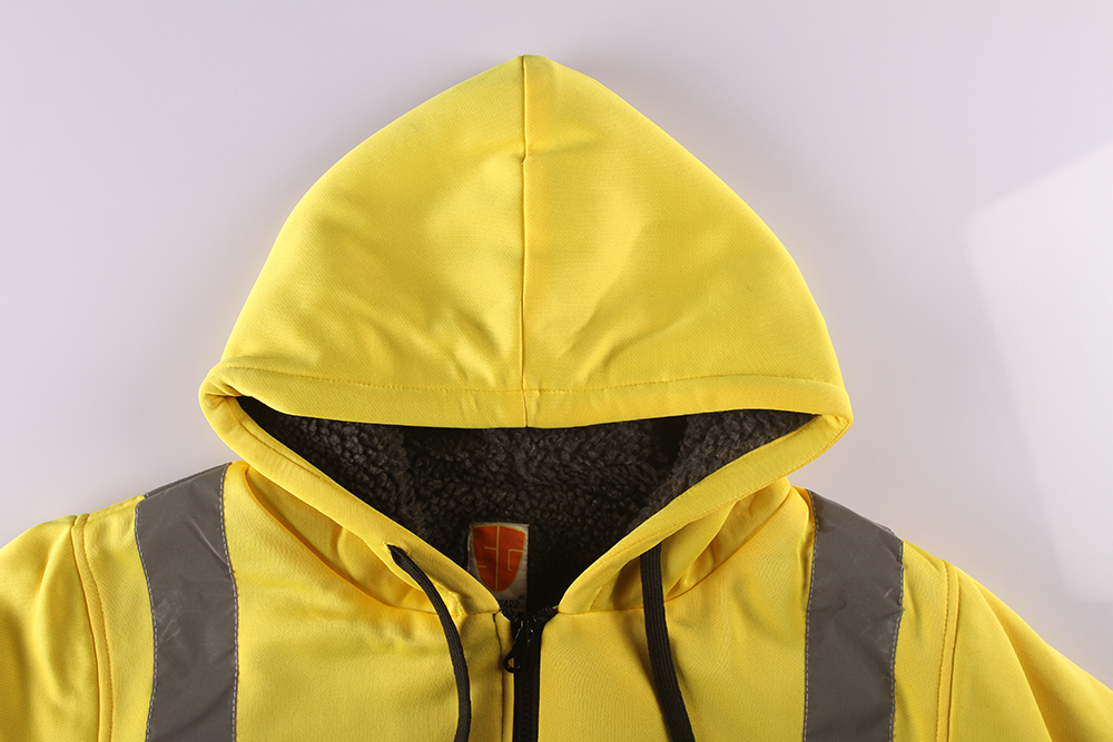 Stockpapa Men\'s Reflective Sherpa Hoodies Overruns Clothes