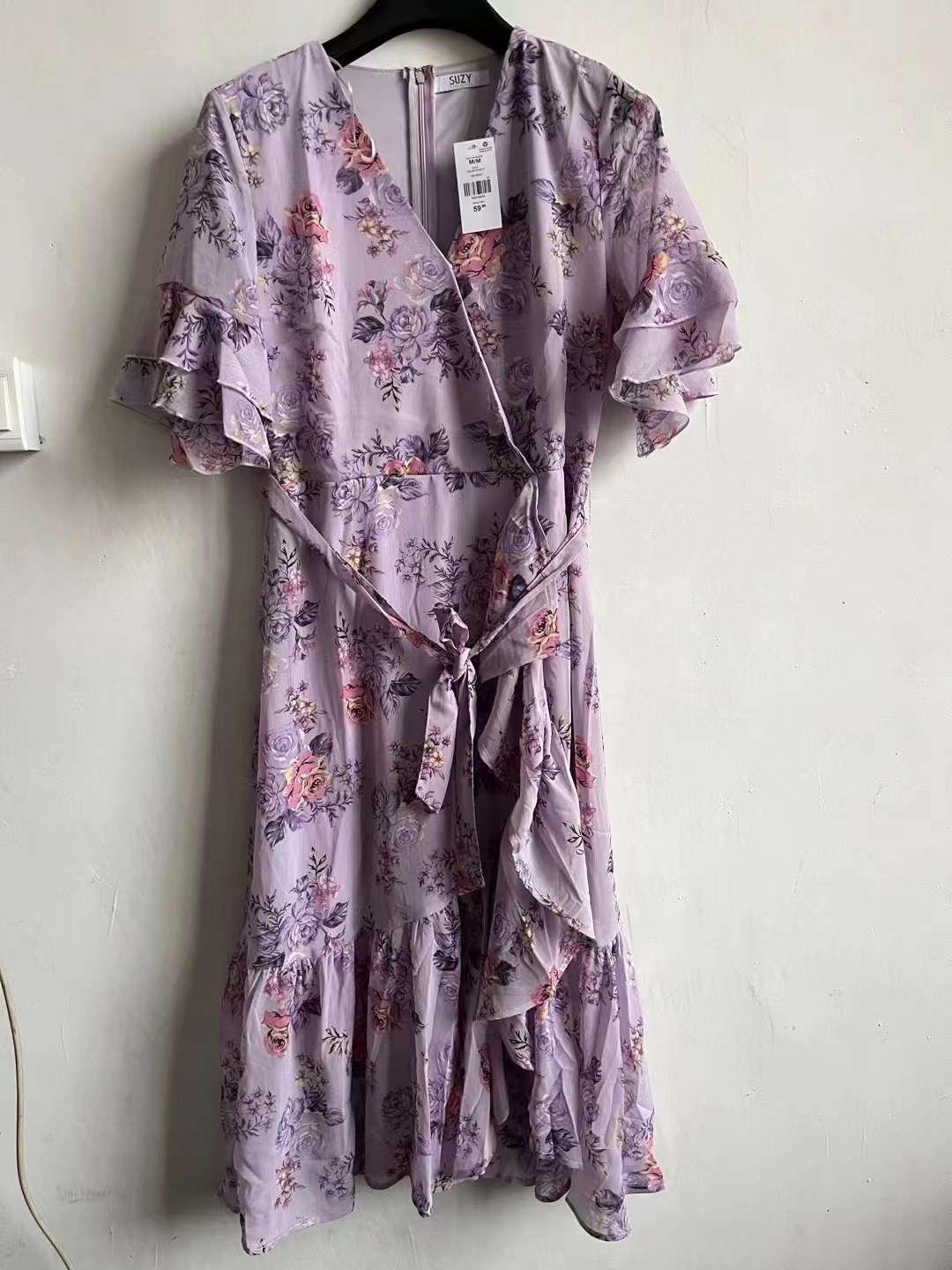 Clothing stocks Women's Printed Floral Casual Dess V-neck Sexy Long Dress Cute Women Casual Dress Ladies