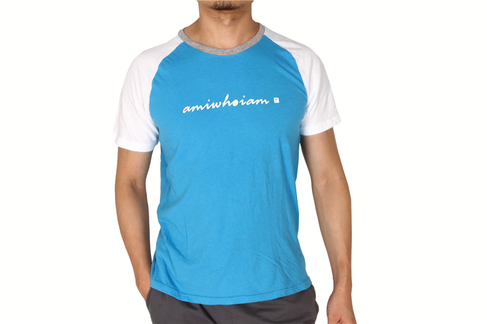 Men's Color-blocket Cotton Tee