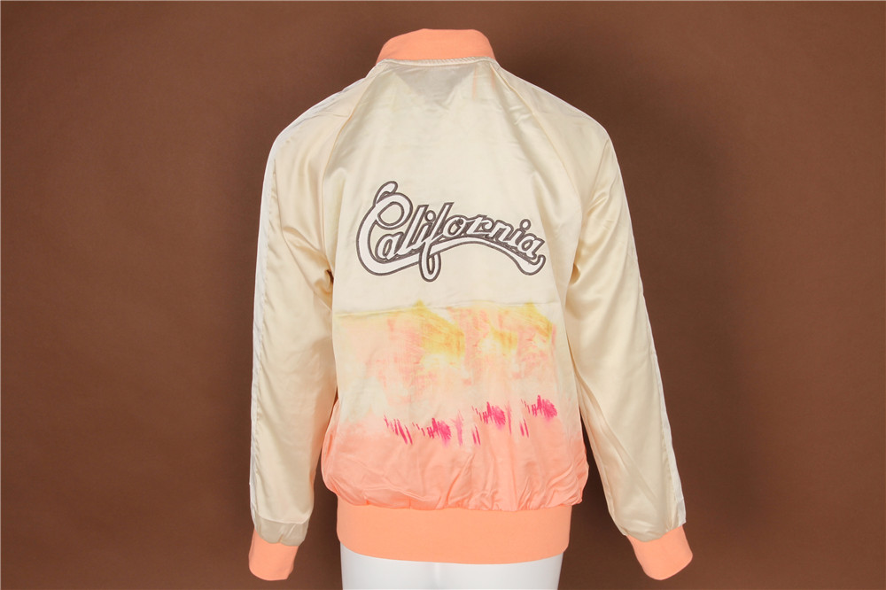 Ladies Print Two Color Bomber Jacket