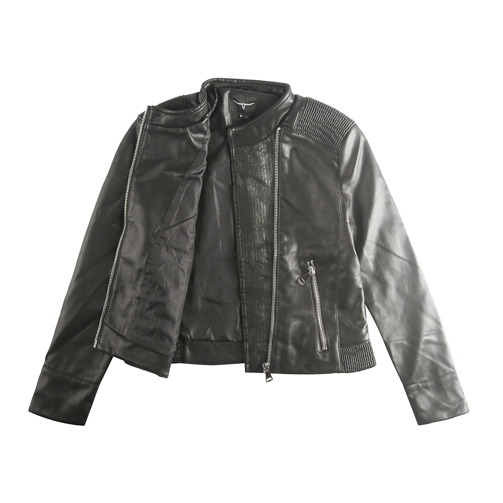 Cool ladies bomber pu jacket, SP17962-ZC 
