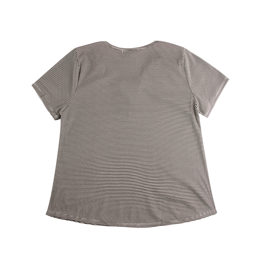 Striped & solid Ladies V neck casual Top (3)