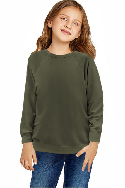Stockpapa Wholesale Raglan Sleeve Pullover Kids Sweatshirt