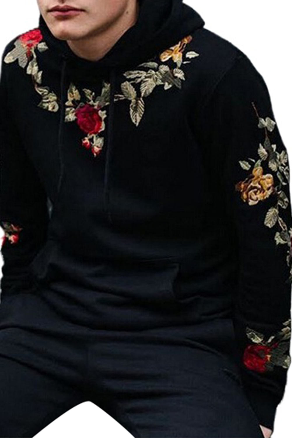 Floral Print Mens Hoodie (11)